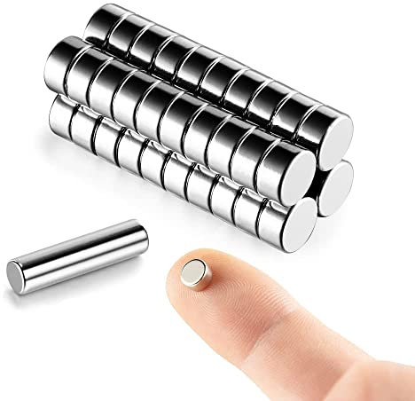 40 Stück 6x3 mm kleine Magnete zum Basteln – MEALOS Mini-Magnete kleine Knopfmagnete Mikromagnete Neodym-Magnete Seltenerdmagnete – Runde Kühlschrankmagnete auch für Miniaturen, Modellbau, Basteln