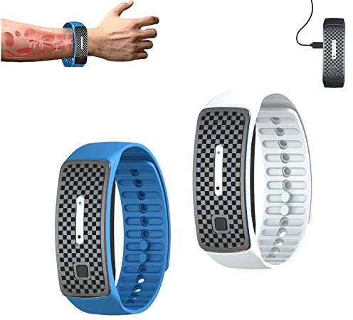 Matteo Ultrasonic Body Shape Wristband, Ultrasonic Body Shape Wristband Pro, Lymph Drainage Magnetic Bracelet for All Men and Women (Blue+White)