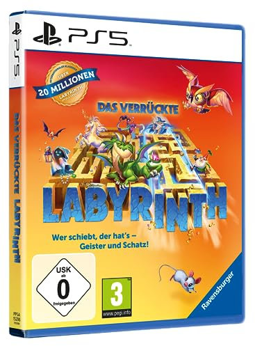 Das verrückte Labyrinth - Familien Spieleklassiker für 1 - 4 Spieler für PS5