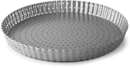 Lacor - 68781 - Moldes Repostería, Molde Bizcocho, Molde Rizado, Perforado, Acero al Carbono, Libre de PFOA, Antiadherente, Apto para Horno, Apto para Congelador, 20 cm