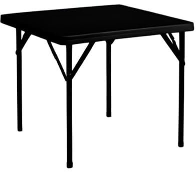 CHEFGASTRO Klappbarer mobiler Buffettisch für Terrasse Balkon Garten | HxBxT 74x86x86cm | Für bis zu 4 Personen In- & Outdoor | Schwarz | Campingtisch Partytisch Klapptisch Gartentisch