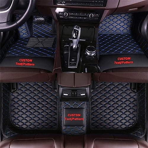 Anpassen Fußmatten für Renault Clio Kadjar Captur Megane Scenic Arkana Twingo Master Koleo PU-Leder Auto Fussmatten Set Allwetter wasserdichte rutschfeste Teppich?Schwarz Blau?