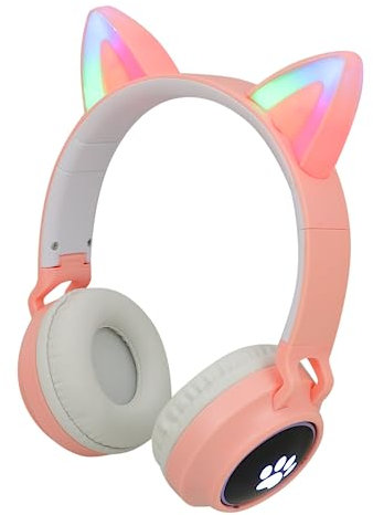 Homoyoyo Casque Gaming sans Fil avec Oreilles De Chat Écouteurs Over Ear pour Pc Et Smartphones Confort Optimal pour Jeux Et Musique