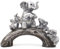 Irayin Elefanten Deko, Elefant Statue Figure, Skulptur als Deko Symbol für Freude in der Familie, Elefanten Dekoration für Büro, Wohnzimmer, Bücherregal, Schlafzimmer - Silber