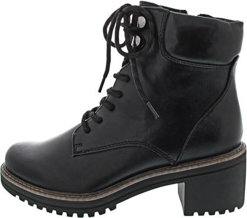 MARCO TOZZI Damen Stiefeletten zum Schnüren mit Blockabsatz mit Reißverschluss