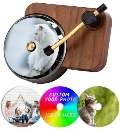 Auto Lufterfrischer Personalisiert,OXYEFEI Auto-Grammophon Air Freshener mit eigenem bild,20 Blütenhauch Duft gegen Gerüche, personalisiertes Duftbaum Geschenke für Frauen Männer