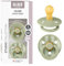 BIBS Colour Studio Schnuller 2er-Pack, BPA-frei, Kirschform Nippel. Naturkautschuk/Latex, Hergestellt in Dänemark, Größe 1 (0-6 Monate), Pin Sage