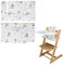 LLHQAMT Cojín para silla alta, suave y cómodo con bonitos gráficos, cojín de bebé para Tripp Trapp hace que sentarse al bebé sea más seguro y cómodo (bosque de dibujos animados)