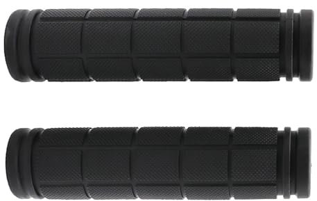 NIYATA Fahrradgriffe 22mm, Lenkergriffe für MTB, Rennrad, Trekking Bike, Cityrad, BMX - Rutschfest, Ergononomisch, Schwarz, TPR-Gummimaterial, Kunststoff