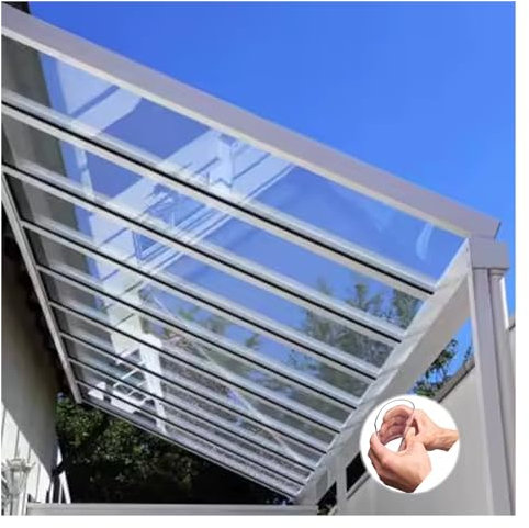 AFGZQ Placas Policarbonato, Paneles Reemplazo Revestimiento Techos Tablero For Techo Invernadero, for Marquesina Exterior, Cobertizo, Marco Frío, Fácil Cortar(5.1 x 9.8ft)