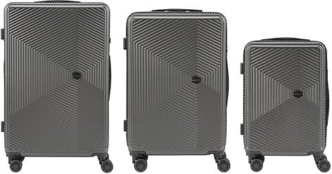 Convector Set 3 Trolley Da Viaggio, Valigie Rigide in Tre Dimensioni Con Ruote Girevoli a 360°, Lucchetto TSA e Struttura in ABS Doppio Strato, Antigraffio e Antiurto