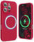 SURPHY Magnetic Design for iPhone 16 Pro Max Case, Liquid Silicone Protection for Each Lens Shockproof Gel Rubber Phone Case for iPhone 16 Pro Max 6.9 inch 2024, Red