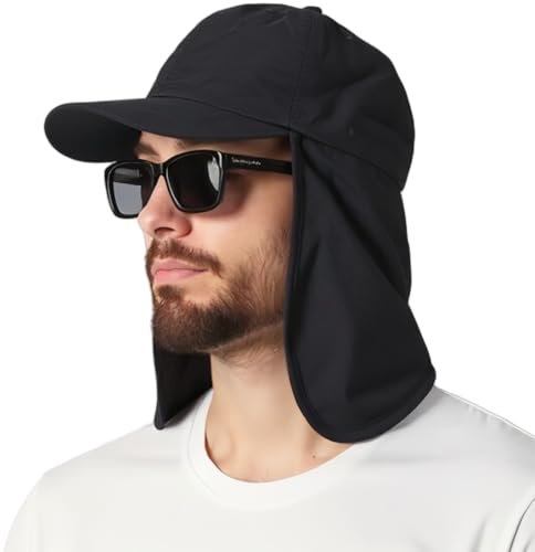 EINSKEY UPF 50+ Sonnenhut Wasserdicht Packbare Unisex Baseballkappe mit Nackenschutz für Strand, Golf, Wandern, Angeln & Laufen