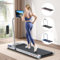 BLACK LORD Laufband, elektrisch, Trainingsgerät, 2,2 PS, Fitnessgerät, Walking-Jogging-Trainer für das Fitnessstudio zu Hause, Büro, kommerzielle Serie, Splitter (mit Griff)