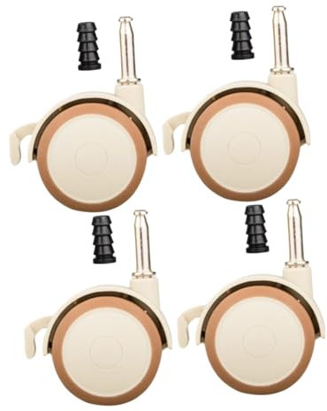 Zerodeko 4stücke Babybettrollen Gummiräder Mit Montagesockel Lenkrollen Für Kinderbetten Möbelstangenräder Ersatz Teile Für Krippe Schwenkrollen