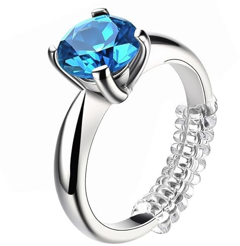 14er-Pack unsichtbarer Ringgrößenversteller, Spiraldesign, Ringe verkleinern ohne Größenänderung, Ringversteller und -spanner, transparenter Ringgrößenversteller für lose Ringe.