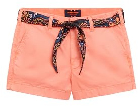 Superdry Damen Klassische Chino-Shorts Vulkankoralle 40