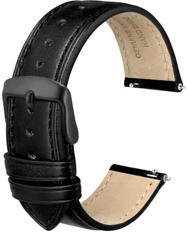 Anbeer Echtes Leder Uhrenarmbänder Schnellspanner,Crazy Horse Leder Uhrenarmbänder für Männer und Frauen,Bandbreite 24mm,Edelstahlschnalle