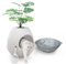 Plant Litter Box Large Cat Hidden Litter Box with 2X Litter Box Liners & Scoop, Artificial Plant Litter Box Enclosure Furniture Large DIY Litter Box Furniture for Cat Kitty Bunny (White)