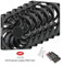 Compact Ultra-Thin PWM 80mm Temperature Controlled Computer Case Fan 10mm Thick PC Cooling Fan(6 Fans and Hub)