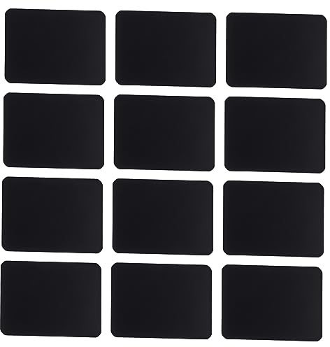 Re-writable Price Label Sign 12pcs PVC Tags for Supermarkets | Black Multi-use Design, Convenient to Carry and Store, Suitable for Meats and Vegetables Display Ads