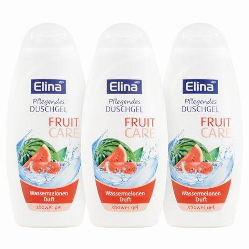Elinamed Pflegendes Duschgel Fruit Care Wassermelonen Duft, 3x300 ml