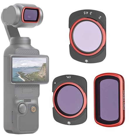 PGYTECH Kit 3 in 1 Filtro Magnetico per DJI Osmo Pocket 3/Pocket 4 | CPL + VND + Black Mist 1/4 Filtro Polarizzatore Circolare ND Variabile, Vetro Ottico Professionale, Impermeabile Antigraffio