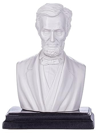Amerikanischer Präsident Abraham Lincoln marmor Büste Statue Skulptur 12,5 cm