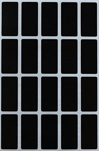 Etiketten Schwarz 40 mm x 19 mm Aufkleber - 4 cm x 1,9 cm viereckige Etiketten 300 Stück von Royal Green