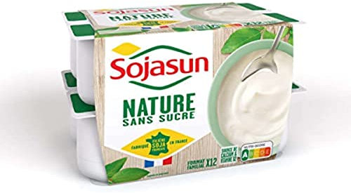 Sojasun Dessert végétal au soja nature - Les 12 pots de 100 g