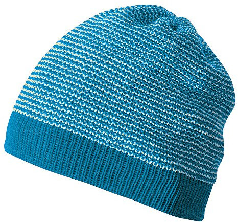Disana Baby/Kinder Beanie Bio-Merinoschurwolle, Blau-Natur, Gr. 01 (42-46 cm)