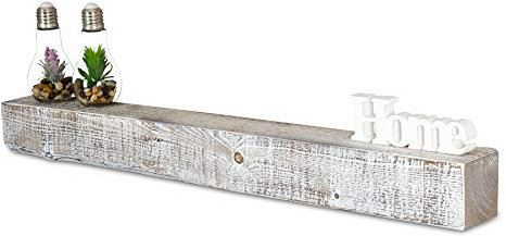 levandeo Wandregal Holz Massiv 100x10cm Shabby Chic Wandboard Vintage Rustikal Design Natur Regal Bord