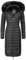 Navahoo Damen Wintermantel Warmer Steppmantel lang mit Kapuze Umay Schwarz Gr. XL