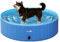Pecute Piscina per Cani Piccoli e Medi(120x30cm), Vasca da Bagno per Cani, Piscina con Palline, di PVC Pieghevole Antiscivolo Resistente all'Usura,Blu