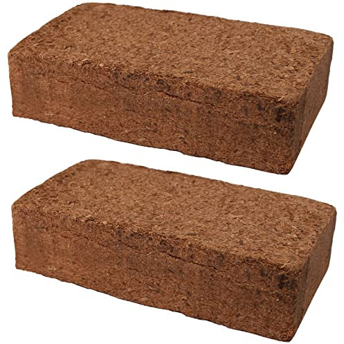 ARTECSIS 2er Set Kokoserde 650g Ziegel gepresst Kokos-Block Blumenerde Pflanzengrund Kokoshumus 8l