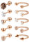 Crdifu 10er Tragus Knorpel Helix Cartilage Ohrring Stecker Hufeisen Piercing Ring Set 1,2mm Chirurgenstahl