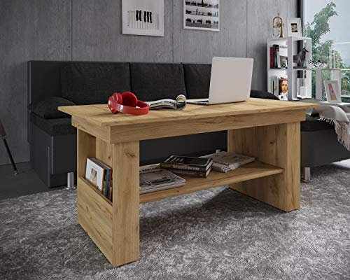 VCM Holz Couchtisch schlicht | Maße ca. H. 52 x B. 115 x T. 58 cm | Wohnzimmertisch - Kobila