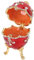 Garosa Ei Schmuckschatulle, 2 x 3,7 Zoll glänzenden Diamanten Osterei Metall Handwerk Home Desktop Decor Schmuckschatulle Geschenke