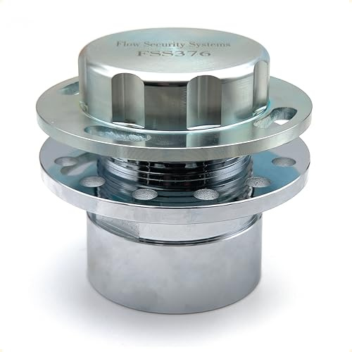 The Flow Security Systems Non-Vented Locking Fuel Tank Cap | Secures Transfer & Above Ground Commercial Fuel Tanks | Prevents Theft & Fuel Vandalism | FSS 376F | Female 2 Std Thead