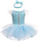 Lito Angels Deguisement Robe Princesse Cendrillon avec Bandeau pour Bebe Fille, Anniversaire Fete Carnaval Costume Barboteuse Body Ete, Taille 18-24 mois, B (étiquette en tissu 95)