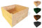 Floranica Pflanzkasten Lärchenholz Pflanzkübel aus Lärche Blumentopf draussen Blumenkasten Balkon Entwässerungsloch Holzkasten anzuchttöpfe 50cm x 53cm x 28cm Natural