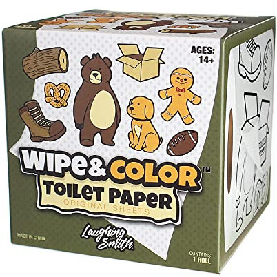 Wipe & Color Funny Toilet Paper - Gag Gifts & Pranks for Adults, Men, Women, Teens, Coworker & Kids - Joke Novelty Toilet Roll - Funny Birthday Gift Ideas - Laughing Smith