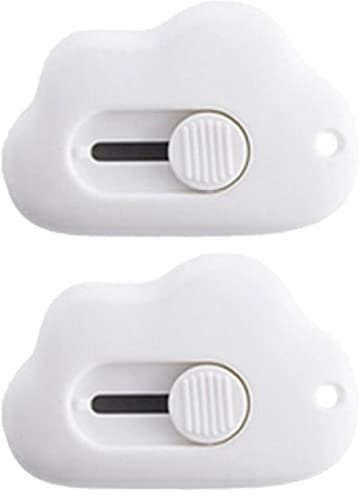 Fopytu Mini coupeur d'art en Forme de Nuage, Couteau rétractable Portable pour Couper Les enveloppes, Sacs en Plastique, déballage Express, Papier de Coupe Manuel