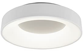 lightling LED Deckenleuchte Gabriel, Metall weiß, dimmbar mit Schalter, 4.000 Kelvin, inkl. 1 x 27 Watt LED, Durchmesser: 45 cm, Höhe 11 cm