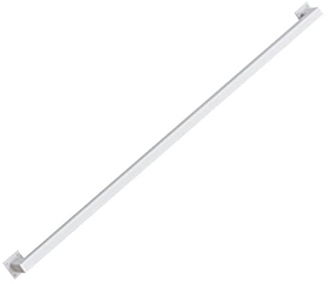 30–600 cm Treppenhandlauf, weißer quadratischer Treppenhandlauf, Wandmontage, rutschfester Geländer-Handlauf, Metall-Sicherheitshaltegeländer, verzinktes Eisen, Tragfähigkeit 200 kg ( Size : 330cm )