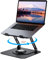 RooxiLoo Laptop Stand with 360° Rotating Base, Height-Adjustable, Ergonomic, Ventilated, Compatible with MacBook Pro/Air, All Laptops 10-17 Inches, Black