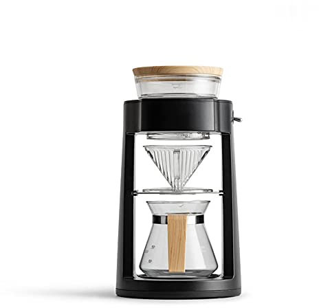 ROLTIN Máquina de café Cafetera casera Cafetera semiautomática Cafetera de Goteo Manual Acero Inoxidable (Negro Blanco) (Color : White) (Black)