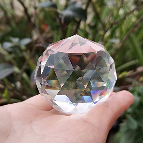 Esfera de Cristal Bola de Cristal facetada Feng Shui Pisapapeles Vidrio Decorativo Esfera de Cuarzo Regalos Brillantes Decoración del hogar Adornos Bola de adivinación Bola de observación de brujería