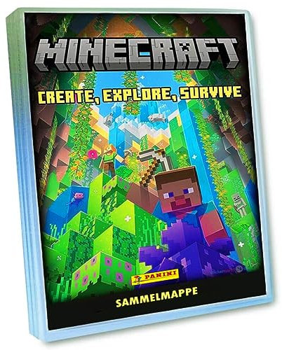 Panini Minecraft 3 Karten - Create Explore Survive Trading Cards (2023) Sammelkarten - 1 Sammelmappe