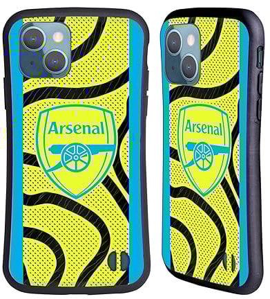 Head Case Designs Officially Licensed Arsenal FC Away 2023/24 Crest Kit Hybrid Case Compatible With Apple iPhone 13
